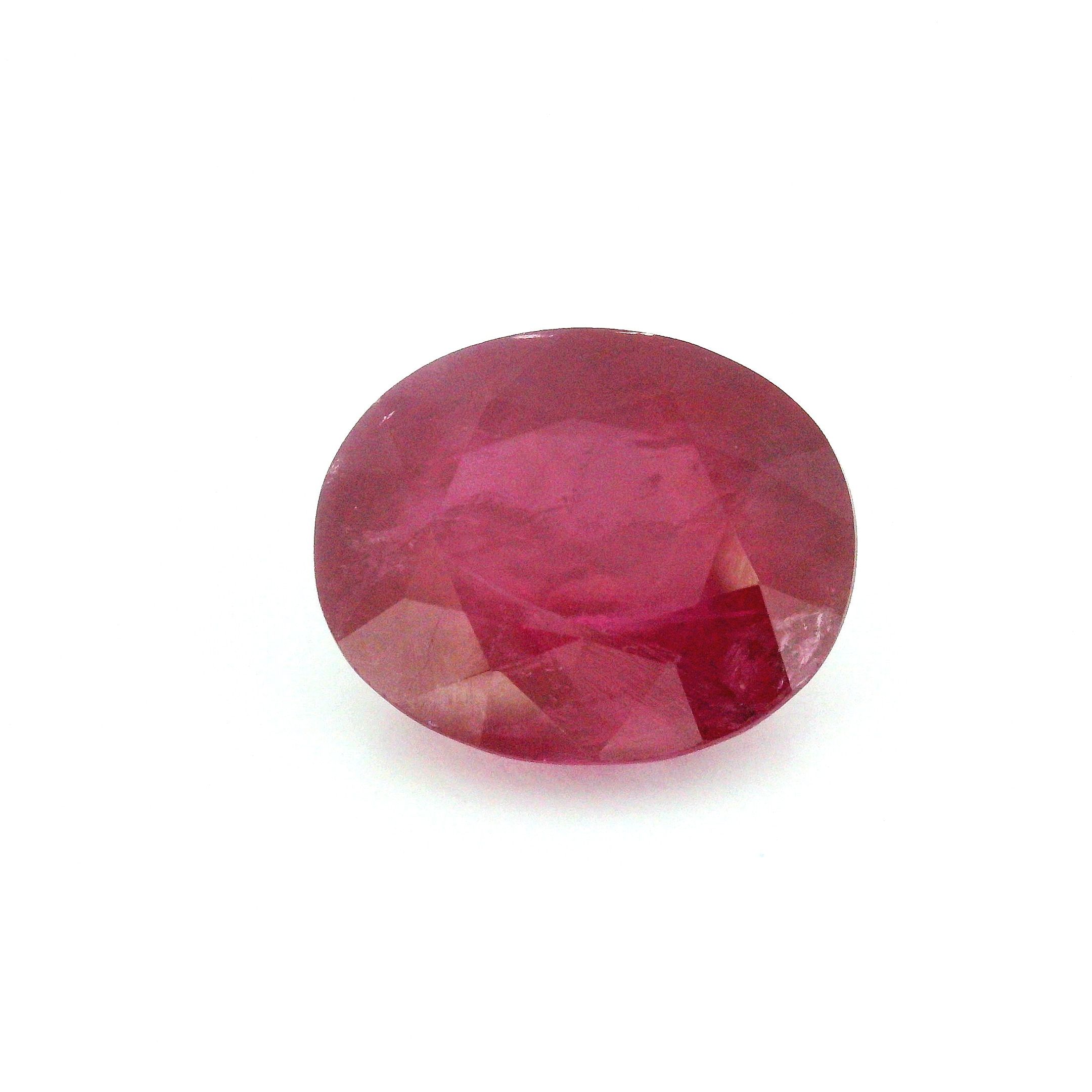7.73 ct Oval Red Natural Ruby